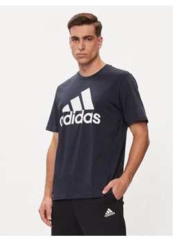 adidas T-Shirt Essentials Single Jersey Big Logo T-Shirt IC9348 Niebieski Regular Fit ze sklepu MODIVO w kategorii T-shirty męskie - zdjęcie 184623625
