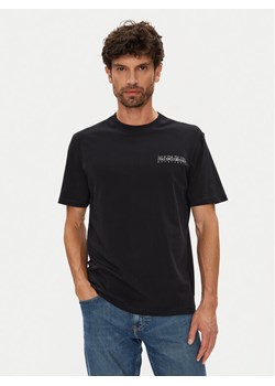 Napapijri T-Shirt S-Turrach NP0A893U Czarny Regular Fit ze sklepu MODIVO w kategorii T-shirty męskie - zdjęcie 184623659