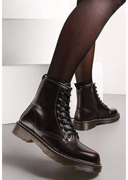 Czerwone Botki Workery z Sznurowaniem Eroania ze sklepu born2be.pl w kategorii Workery damskie - zdjęcie 184626237