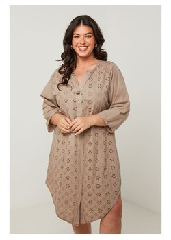 Curvy Lady Sukienka w kolorze szarobrązowym ze sklepu Limango Polska w kategorii Sukienki - zdjęcie 184627587