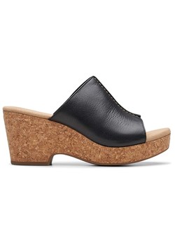 Clarks Skórzane klapki &quot;Giselle Orchid&quot; w kolorze czarnym ze sklepu Limango Polska w kategorii Klapki damskie - zdjęcie 184628975