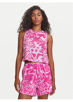 adidas Koszulka techniczna Train Essentials Allover Print Workout JC6650 Fioletowy Regular Fit ze sklepu MODIVO w kategorii Bluzki damskie - zdjęcie 184629077