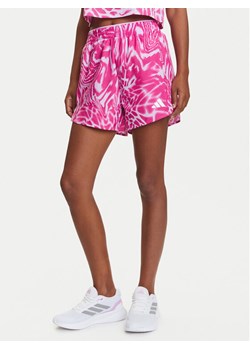 adidas Szorty sportowe Train Essentials Allover Print Workout JE8692 Fioletowy Regular Fit ze sklepu MODIVO w kategorii Szorty - zdjęcie 184629096