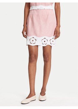 STAUD Spódnica mini Margaux R25S6138LN Różowy Regular Fit ze sklepu MODIVO w kategorii Spódnice - zdjęcie 184629108