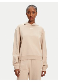 HUGO Bluza 50490594 Beżowy Regular Fit ze sklepu MODIVO w kategorii Bluzy damskie - zdjęcie 184629127
