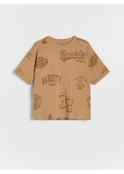 Reserved - T-shirt oversize - brązowy ze sklepu Reserved w kategorii T-shirty chłopięce - zdjęcie 184630288
