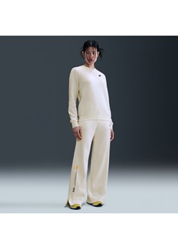 Damskie spodnie z dzianiny z szerokimi nogawkami Nike Sportswear - Biel ze sklepu Nike poland w kategorii Spodnie damskie - zdjęcie 184631287