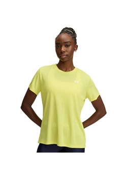 Damska koszulka treningowa Under Armour Tech Textured SSC - żółta ze sklepu Sportstylestory.com w kategorii Bluzki damskie - zdjęcie 184631557