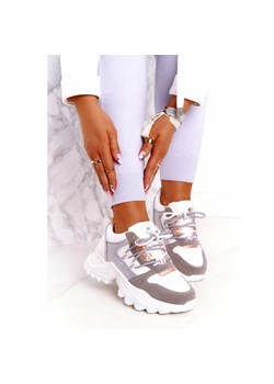 News Buty sportowe damskie sneakersy 21SP26-3973 białe ze sklepu ButyModne.pl w kategorii Buty sportowe damskie - zdjęcie 184632276