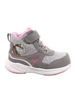American Club Buty sportowe dziewczęce z membraną RL92/22 szaro-różowe ze sklepu ButyModne.pl w kategorii Buty zimowe dziecięce - zdjęcie 184632287