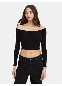Guess Bluzka V5YP07 K8RT2 Czarny Regular Fit ze sklepu MODIVO w kategorii Bluzki damskie - zdjęcie 184632599