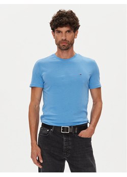 Tommy Jeans T-Shirt Jaspe DM0DM20363 Niebieski Slim Fit ze sklepu MODIVO w kategorii T-shirty męskie - zdjęcie 184632648