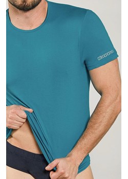 Kappa turkusowa koszulka męska bawełniana z krótkim rękawem K1305, Kolor turkusowy, Rozmiar M, Kappa ze sklepu Intymna w kategorii T-shirty męskie - zdjęcie 184634378