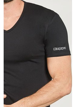Kappa koszulka męska w serek z krótkim rękawem czarna K1315, Kolor czarny, Rozmiar S, Kappa ze sklepu Intymna w kategorii T-shirty męskie - zdjęcie 184634385