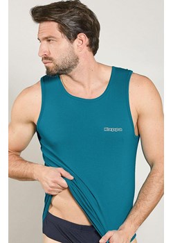 Kappa turkusowa koszulka męska bawełniana na szerokich ramiączkach K1325, Kolor turkusowy, Rozmiar M, Kappa ze sklepu Intymna w kategorii T-shirty męskie - zdjęcie 184634389