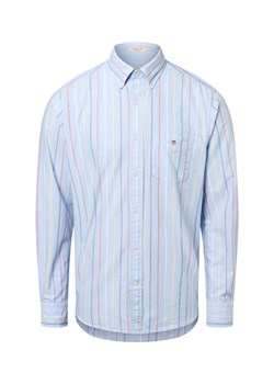 Gant Męska koszula casual Mężczyźni Regular Fit Bawełna jasnoniebieski w paski ze sklepu vangraaf w kategorii Koszule męskie - zdjęcie 184635708
