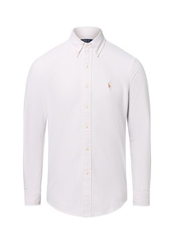 Polo Ralph Lauren Męska koszula casualowa - Custom Fit Mężczyźni Slim Fit Bawełna biały w paski ze sklepu vangraaf w kategorii Koszule męskie - zdjęcie 184635716