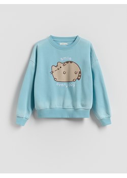 Reserved - Bluza Pusheen - jasnoniebieski ze sklepu Reserved w kategorii Bluzy dziewczęce - zdjęcie 184636579