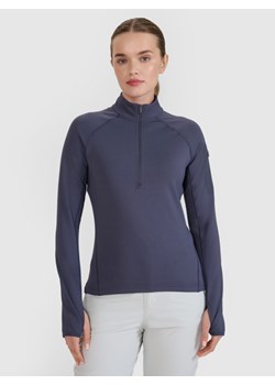 Damska bluza trekkingowa rozpinana bez kaptura 4F 4FWSS25TFSWF476 - szara ze sklepu Sportstylestory.com w kategorii Bluzy damskie - zdjęcie 184638285