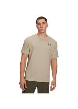 Męski t-shirt z nadrukiem Under Armour UA M Sportstyle LC SS - beżowy ze sklepu Sportstylestory.com w kategorii T-shirty męskie - zdjęcie 184638339