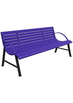 Fioletowa ławka ogrodowa 120 cm - Alexis ze sklepu Edinos.pl w kategorii Ławki ogrodowe - zdjęcie 184639307