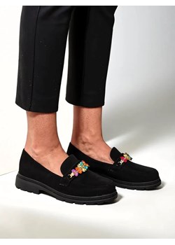 Royalfashion Eko zamszowe mokasyny damskie z koralikami Namisse ze sklepu royalfashion.pl w kategorii Mokasyny damskie - zdjęcie 184640089