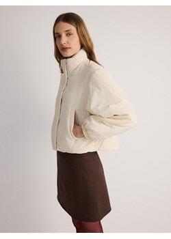 Reserved - Kurtka bomber oversize z ociepleniem - złamana biel ze sklepu Reserved w kategorii Kurtki damskie - zdjęcie 184640479