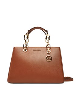 Torebka MICHAEL Michael Kors Cynthia 30S4GCYS2T Brązowy ze sklepu eobuwie.pl w kategorii Kuferki - zdjęcie 184641725