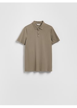 Reserved - Koszulka polo slim - beżowy ze sklepu Reserved w kategorii T-shirty męskie - zdjęcie 184645958