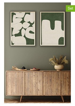 ABERTO DESIGN Druki artystyczne (2 szt.) w ramce ze sklepu Limango Polska w kategorii Obrazy - zdjęcie 184646216