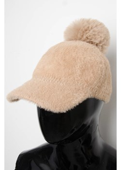 CZAPKA  ALPAKA Z POMPONEM- CAMEL ze sklepu olika.com.pl w kategorii Czapki zimowe damskie - zdjęcie 184646678