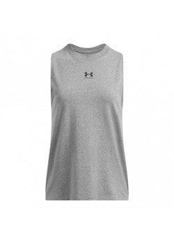 Damski top z nadrukiem Under Armour UA Rival Muscle Tank - szary ze sklepu Sportstylestory.com w kategorii Bluzki damskie - zdjęcie 184647857