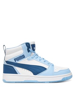 Sneakersy Puma Rebound V6 Mid Jr 393831 32 Biały ze sklepu eobuwie.pl w kategorii Buty sportowe dziecięce - zdjęcie 184648615