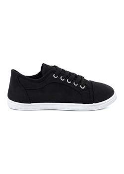 Shelvt Trampki czarne sznurowane ze sklepu ButyModne.pl w kategorii Trampki dziecięce - zdjęcie 184649576