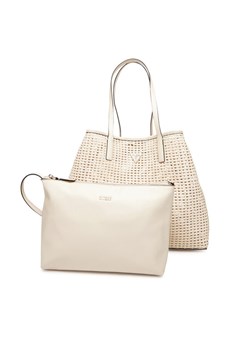 Guess Torebka Brigitta HWWZ72 06240 Écru ze sklepu MODIVO w kategorii Torby Shopper bag - zdjęcie 184650115