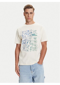 New Balance T-Shirt MT53916 Écru Regular Fit ze sklepu MODIVO w kategorii T-shirty męskie - zdjęcie 184653536