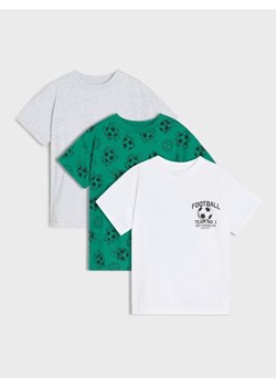 Sinsay - Koszulki z motywem piłkarskim 3 pack - biały ze sklepu Sinsay w kategorii T-shirty chłopięce - zdjęcie 184656308