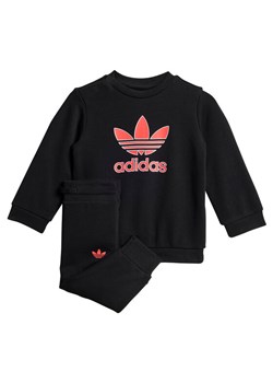 adidas Dres Trefoil JW5299 Czarny Regular Fit ze sklepu MODIVO w kategorii Komplety chłopięce - zdjęcie 184657316
