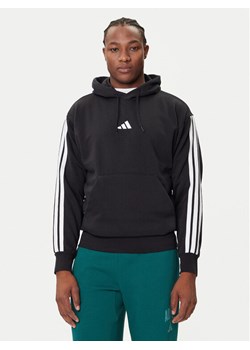 adidas Bluza Essentials 3-Stripes JE6297 Czarny Regular Fit ze sklepu MODIVO w kategorii Bluzy męskie - zdjęcie 184657346
