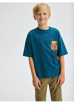 Reserved - T-shirt oversize - ciemny turkus ze sklepu Reserved w kategorii T-shirty chłopięce - zdjęcie 184658206