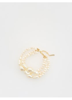 Reserved - Bransoletka z imitacją pereł - złamana biel ze sklepu Reserved w kategorii Bransoletki - zdjęcie 184658417