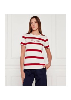 Tommy Hilfiger T-shirt | Regular Fit ze sklepu Gomez Fashion Store w kategorii Bluzki damskie - zdjęcie 184658847