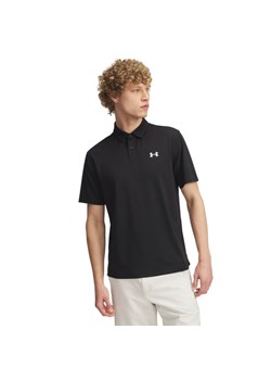 Męska koszulka do golfa Under Armour UA T2G Pique Polo - czarna ze sklepu Sportstylestory.com w kategorii T-shirty męskie - zdjęcie 184659708
