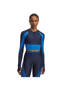 Damski longleeve treningowy Under Armour UA HG Rib 1/4 Zip - niebieski ze sklepu Sportstylestory.com w kategorii Kurtki damskie - zdjęcie 184659759