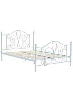 Białe metalowe łóżko 140 x 200 cm  G0-Z33 ze sklepu Edinos.pl w kategorii Łóżka i materace - zdjęcie 184660596