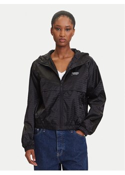 Tommy Jeans Wiatrówka Jacquard DW0DW20952 Czarny Relaxed Fit ze sklepu MODIVO w kategorii Kurtki damskie - zdjęcie 184661105