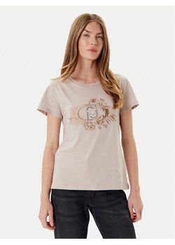 Liu Jo Sport T-Shirt TF5162 JS923 Beżowy Regular Fit ze sklepu MODIVO w kategorii Bluzki damskie - zdjęcie 184661107