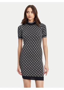 Guess Sukienka dzianinowa W3YK39 Z37K0 Granatowy Regular Fit ze sklepu MODIVO w kategorii Sukienki - zdjęcie 184661115