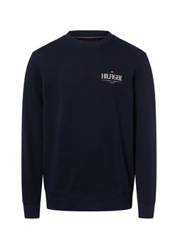 Tommy Hilfiger Bluza męska Mężczyźni Materiał dresowy granatowy jednolity ze sklepu vangraaf w kategorii Bluzy męskie - zdjęcie 184661868