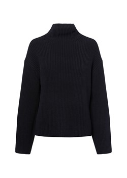 Marc O'Polo Sweter damski z dzianiny ściągaczowej Kobiety Bawełna granatowy jednolity ze sklepu vangraaf w kategorii Swetry damskie - zdjęcie 184661876